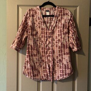 Patagonia Sedum Pink Organic Cotton Pullover Tunic Size 8